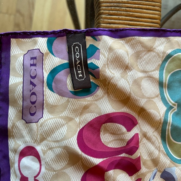 Coach Multicolor Patterned Scarf! - Picture 7 of 7
